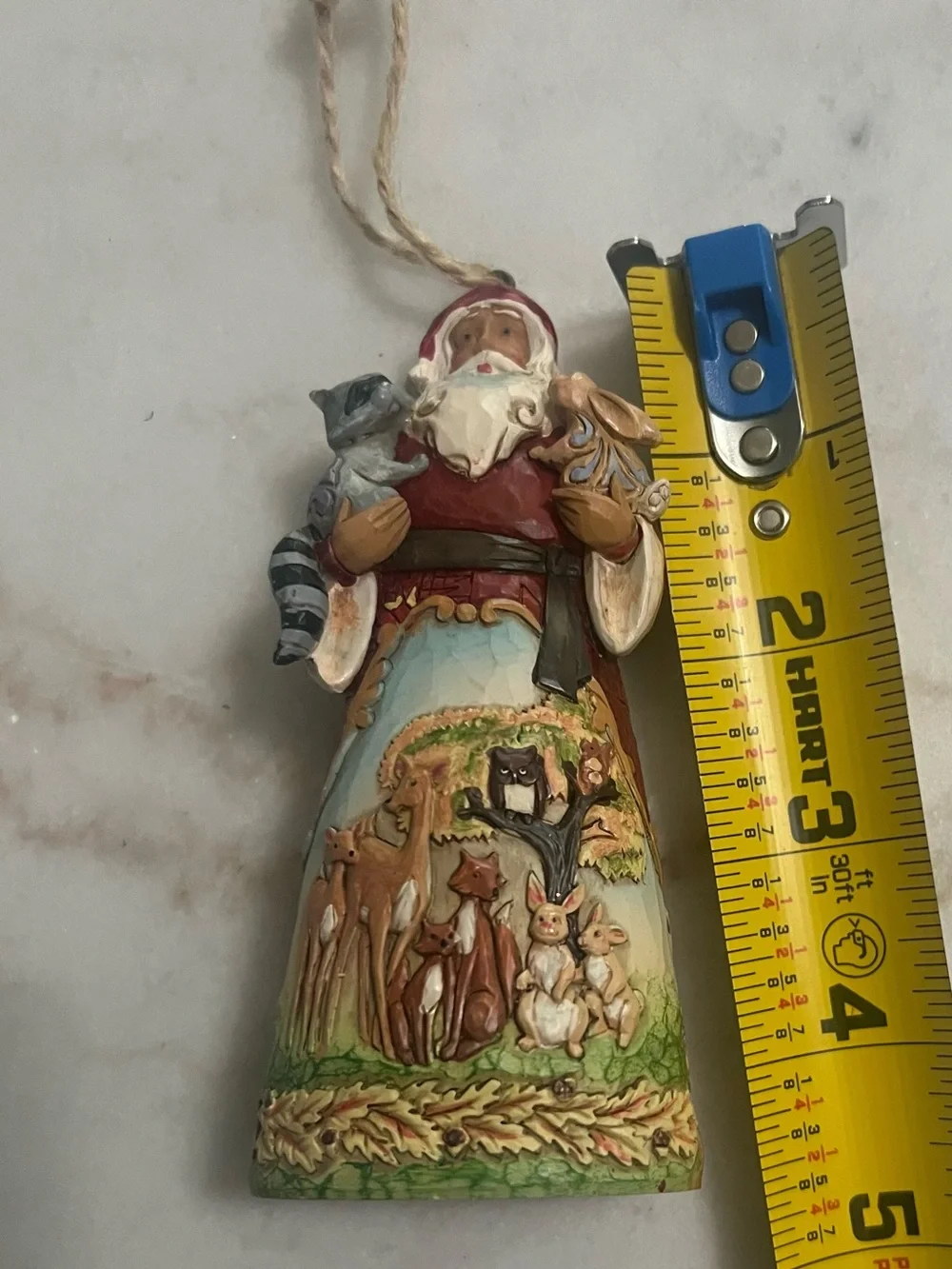 Jim Shore Santa with Woodland Animals Christmas Ornament 2016 NWT
